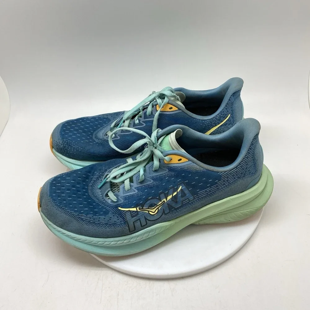 Hoka One One Sneakers Mens 9.5 D Mach 6 1147790 DDW Blue Running Gym Shoes